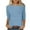 Zd-Blue, variant on NSLGXD Clearance 3/4 Length Sleeve Womens Tops Casual Crew Neck Tshirts Solid Color Basic Shirts Loose Fit Summer Tees 3/4 Sleeve T Shirts for Women