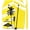 Yellow Coconut Palm, variant on 33 inch lightweight surfboard with EPS inner core and anti slip XPE surface, HDPE smooth bottom plate, and free safety wrist rope for children, teenagers, and adults.Universal beach board