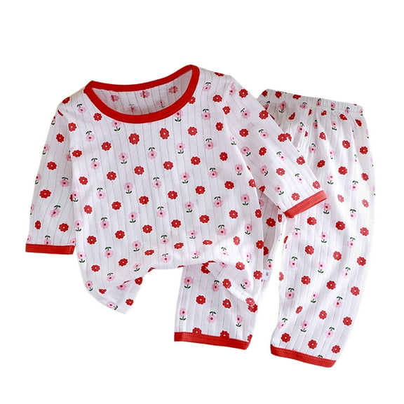 Kids Girl Pajamas Set Cartoon Pullover Shirts With Shorts Toddler Girl Sleepwear Summer Pajamas Boys Size 5-6 Years
