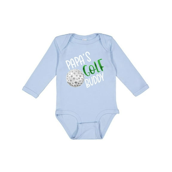 Inktastic Papa's Golf Buddy with Golf Ball Boys or Girls Long Sleeve Baby Bodysuit