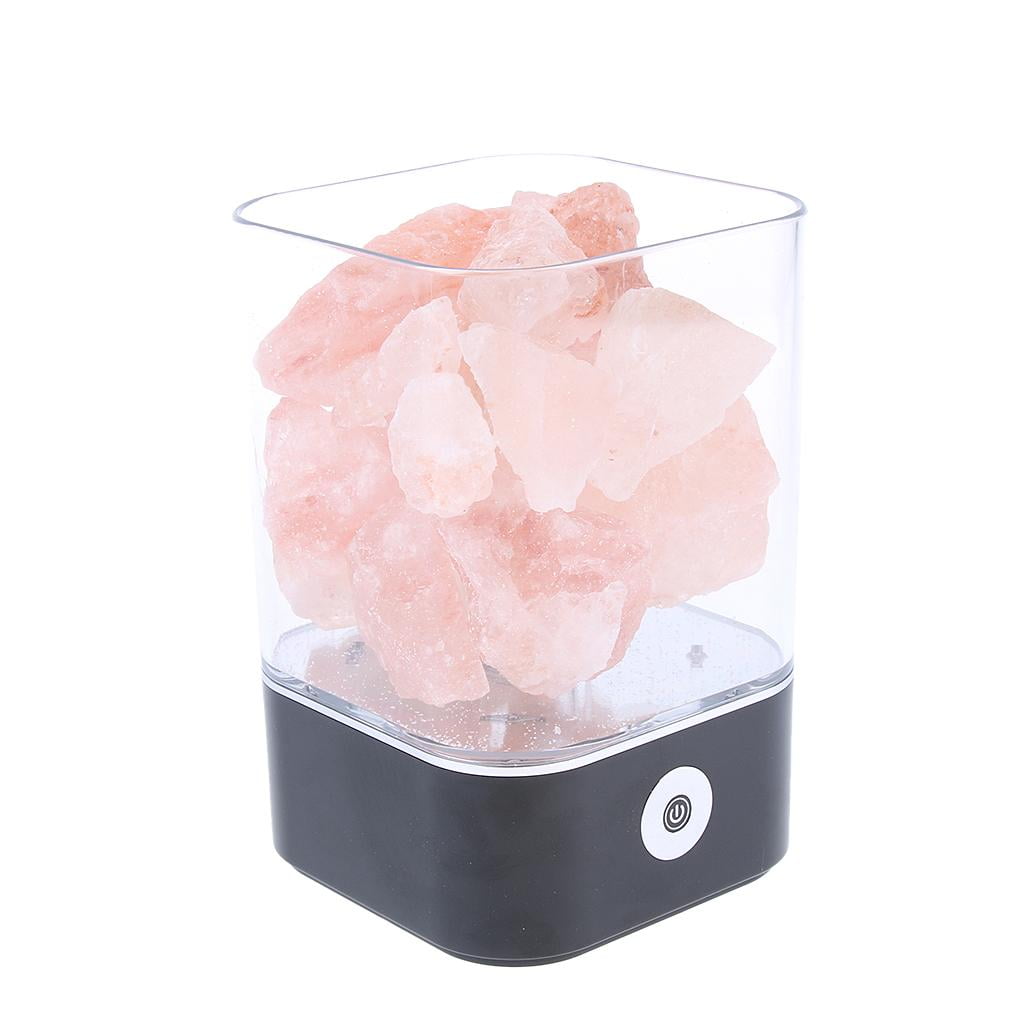 Set of 2 Natural Himalayan Pink Crystal Rock Salt Lamps6-8 LBDimmer Switch 