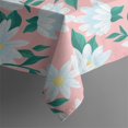 thumbnail image 6 of 60x60in(152x152cm) Square Tablecloth, Waterproof Polyester Table Cover, Wrinkle Resistant & Washable Fabric for Dining, Kitchen, Picnic, Daisy Flowers Print, 6 of 6
