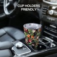thumbnail image 4 of Honeii Watercolor Tropical Flowers Print 20OZ Car Cup, Insulated Stainless Steel Travel Mug with Lid and Straw, Keep Your Drinks Hot and Cold-Without Straw, 4 of 4