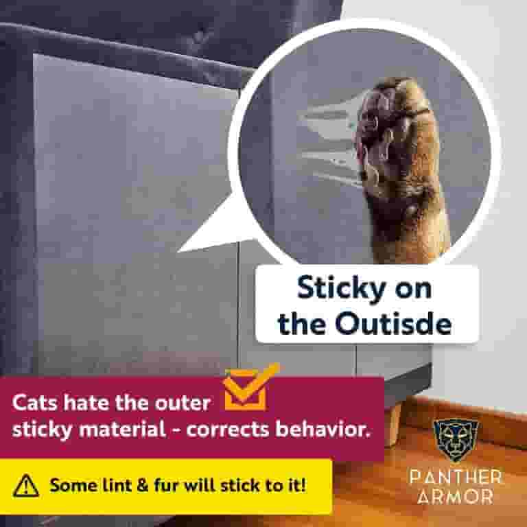 Panther Armor Clear Double Sided Anti-Scratch Cat Furniture
