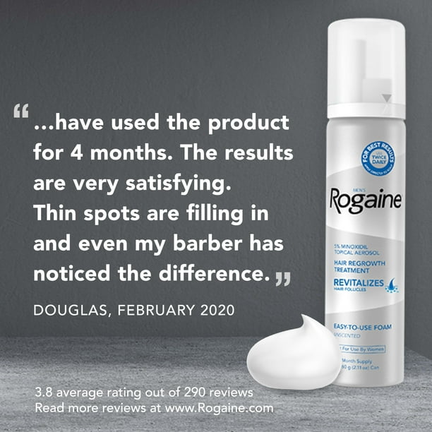 Rogaine 5% Minoxidil Foam Regrowth, 3-month Supply - Walmart.com