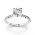 thumbnail image 3 of 2.28 Ct Brilliant Round Cut Diamond Bridal Rings For Women Solid 14K White Gold, 3 of 5