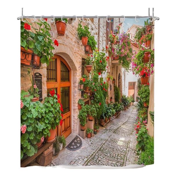 Cortina De Ducha 3d De 180 X 200 Cm, Diseño De Paisaje De Ja
