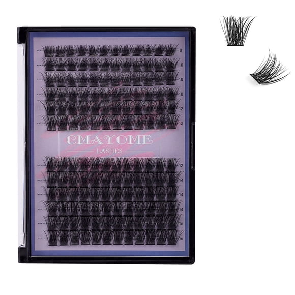 Kit De Extensión De Pestañas,144 Pestañas Individuales 8-16mm Pinzas Pestañas En Racimo Maquillaje para Mujeres
