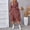 Red, variant on Snorda Dresses for Women Floral Print Irregular Midi Dress V Neck Long Sleeve Dresses with Tied Waist Casual Flowy Fall Winter Dress for Daily Commute Outfits