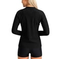 thumbnail image 5 of Hilenly Women's Long Sleeve Rash Guard UV Sun Protection Zip Up Jackets Lightweight Yoga Athletic Jacket with Thumb Hole Pockets, 5 of 9
