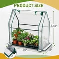 thumbnail image 2 of Ktaxon 36x18x33in Mini Greenhouse, Portable Plant Tunnel with Zippered Door & UV Protected PE Cover, White, 2 of 8