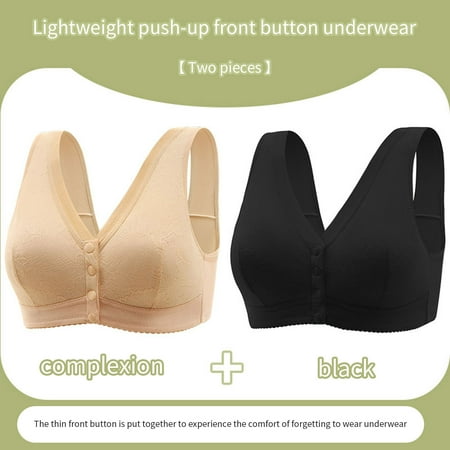 Itsame 2PC Bras for Women s Full Support Everyday Casual Bra Set Cotton Standard Straps Wireless Comfort Bralette Beige Size 4XL