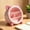 Pink, variant on Ear-shaped Desktop Storage Cup,Multi-grid Plastic Organizer, Slanted Opening Design for Home Bedroom Study Room Sundry Arrangement,7.09"×6.46",1PC,Black