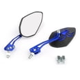 thumbnail image 1 of Universal 8mm 10mm Motorcycle Moto Spider Adjusted Rear View Side Mirrors Blue, 1 of 5