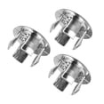 thumbnail image 1 of Cubiertas de desbordamiento de fregadero Unique Bargains, recubrimiento de malla para el lavabo de baño y cocina, tono plateado, 3 piezas, 1 of 3