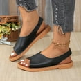 thumbnail image 2 of Mepaouo Women's Slingback Flat Sandals Open Toe Summer Beach Walking Shoes Cork Footbed Slip on Slides, 2 of 8