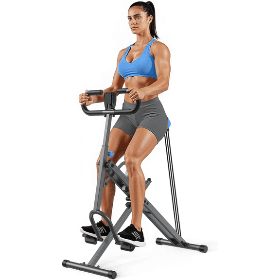 This 2-in-1 squat and rowing machine is easy to install and foldable. It is both a glute trainer and a home glute and leg exerciser.