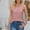 Hot Pink, variant on Sakmal Ladies Tops and Blouses Pink Sleeveless V-Neck Solid Hollow Tank Tops Womens Shirts Under $5