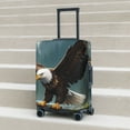 thumbnail image 2 of Lsque Forest River Bald Eagle Printed Luggage Cover, Travel Luggage Protector,Scratch and Dirt Resistant, Fits 18-32 Inch Luggage - Large, 2 of 9