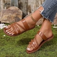 thumbnail image 6 of YOUYEDIAN Sandals Women Summer Slip on Beach Slippers Comfortable Casual Non Slip Orthopedic Flat Shoes (Brown), 6 of 8