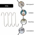 thumbnail image 4 of 10Pcs Meat Hooks Stainless Steel Wall Hooks S-Shaped Hooks Kitchen Gadget, 4 of 8