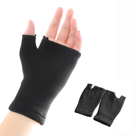 New Elastic Protected Comfortable Hand Wrist Support Arthritis Sleeve Palm Glove BLACK