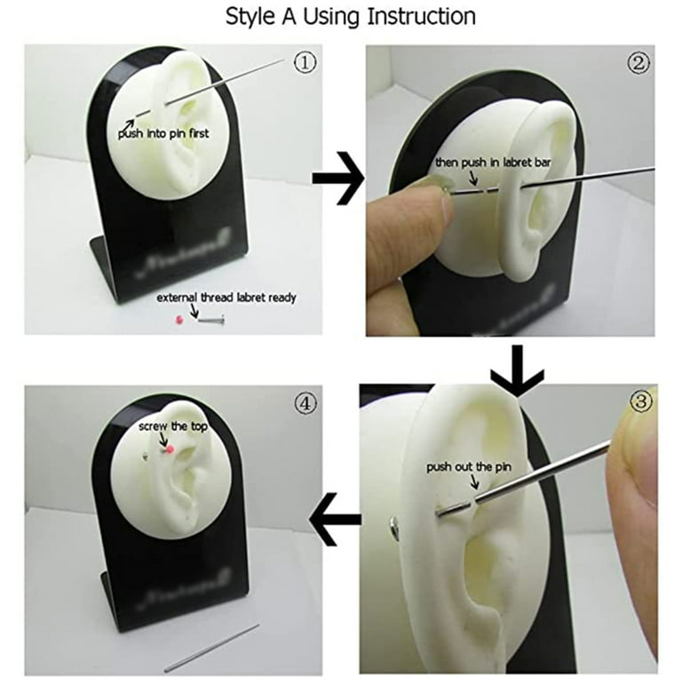 Stainless Steel Ear Gauges Stretching Plugs Tapers Insertion Pin