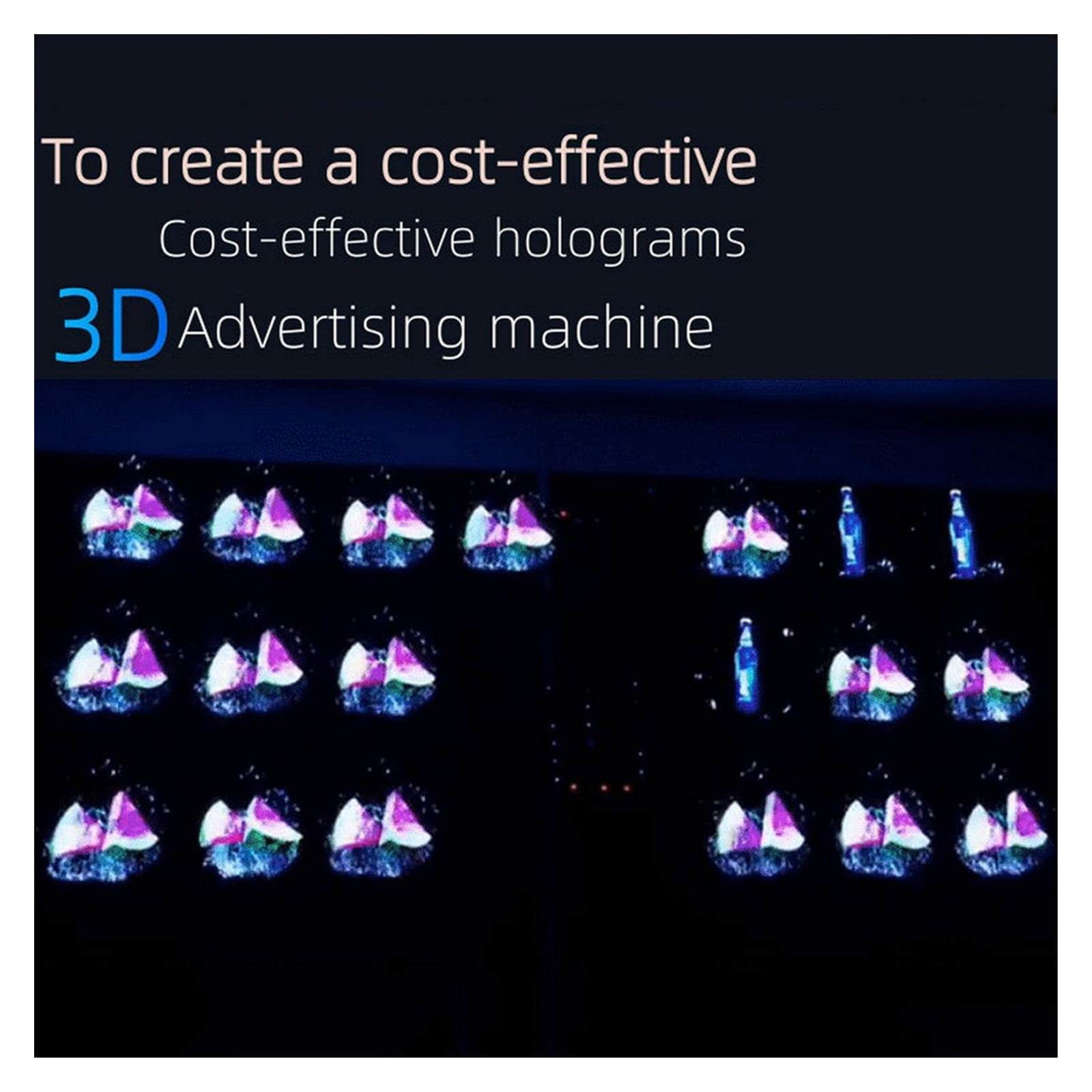 Hologram Fan Projector, 15.74" 3D Hologram Fan Display Stereo Floating Advertising Machine Fan Wall Mounted Upload by Phone App PC ,Novel Advertising Tool