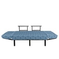thumbnail image 3 of Marine Futon Couch, Nautical Continuous Pattern of Outline Style Monochrome Sketchy Fish Motifs, Daybed with Metal Frame Upholstered Sofa for Living Dorm, Loveseat, Blue Grey and White, by Ambesonne, 3 of 4