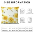 thumbnail image 5 of YINGXI Spring Pillow Covers Yellow Flower Pillow Covers Pillow Cases Decorative Throw Cushion Cases Spring Summer Home Decor for Couch Bed Sofa 24x24in, 5 of 5