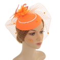 thumbnail image 4 of s sombrero disfraz sombrero hilo accesorios para el cabello para cóctel Cosplay decoración naranja Colco sombrero tocado, 4 of 6