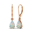 thumbnail image 4 of 7x5 MM Pear Shape Opal 925 Sterling Silver Rose Vermeil Teardrop Women Dangle Earrings, 4 of 4