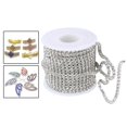 thumbnail image 2 of DIY Crystal 10 Yard Rhinestone Close length that you Chain Clear Trim Sewing Craft Silver, 2 of 9