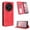 Red, variant on Magnetic flip wallet phone leather case for TCL 60 50 40 NxtPaper 501 605 503 502 403 40R A3X A30 K11 505 40XE 50LE