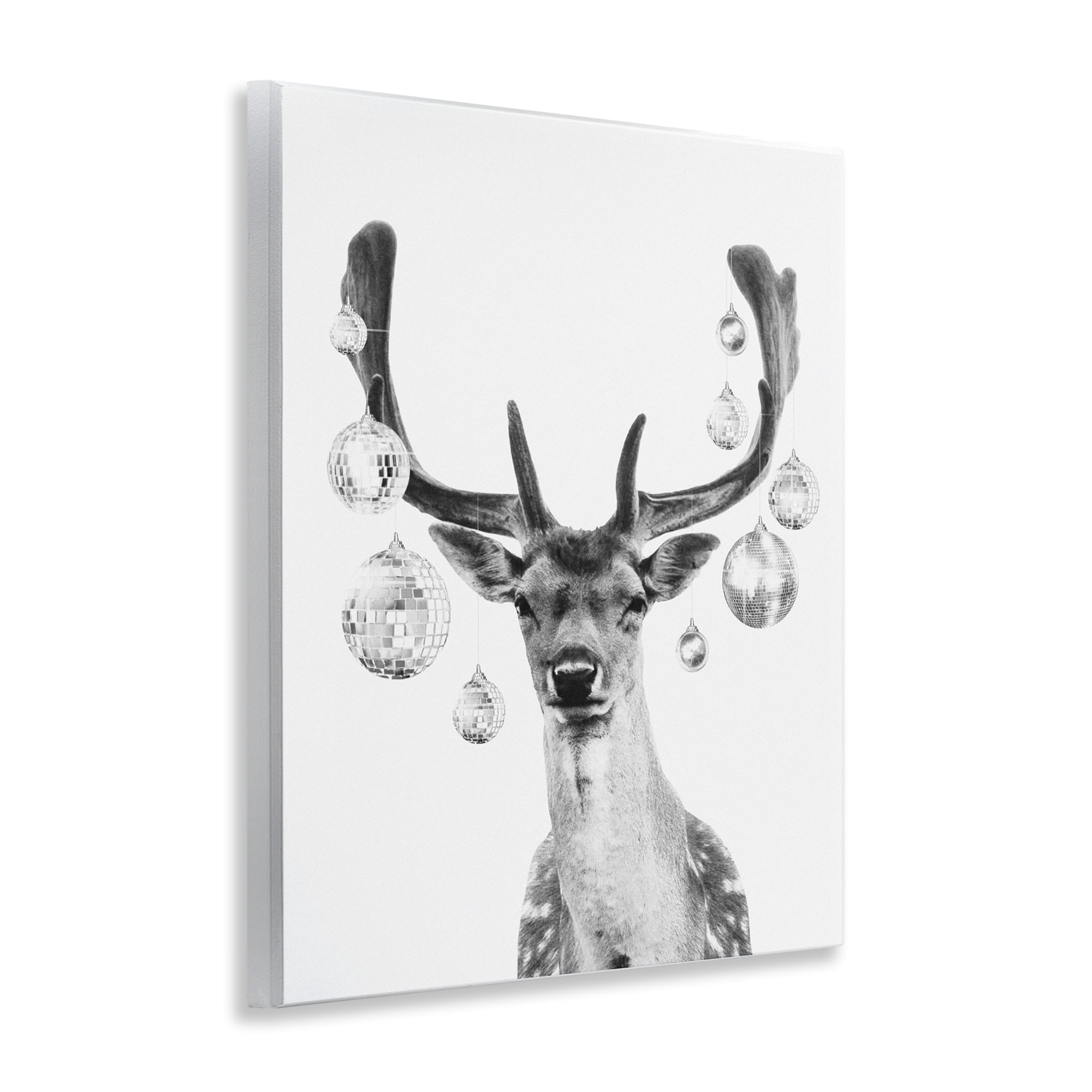 Stupell Industries Disco Balls & Fawn Animals & Insects Painting Unframed Art Print Wall Art, 11 x 14