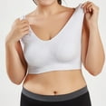 thumbnail image 4 of Stretch Bras New Women Solid Color Yoga Bras Plus Size Large Bra Sports Bra Full Bra Cup Tops Exercise Athletic Underwear Womens No Wire Bra White, 4 of 9