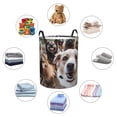 thumbnail image 4 of Balery Realistic Cute Puppy Cesta de ropa redonda con asas, impermeable, independiente, para ropa, juguetes, dormitorio y familia-Small, 4 of 6