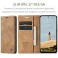 thumbnail image 3 of CaseMe Leather for Samsung Galaxy A56 5G Case, Flip Wallet Leather Case with Card Holder Magnetic Closure Shockproof Kickstand Protective Phone Cases Cover for Samsung Galaxy A56 5G 6.5-inch,Brown, 3 of 12