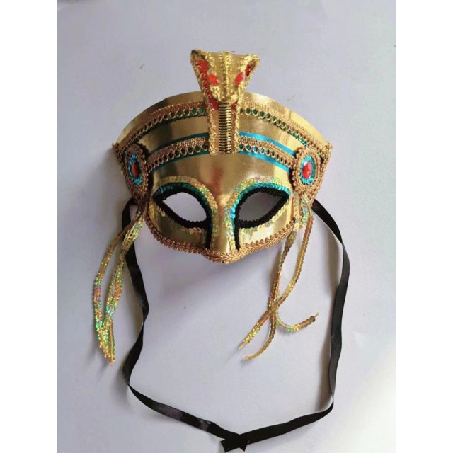 Tocado de cobra egipcia para Halloween, accesorios para disfraces egipcios para mujer, diadema con cuentas doradas, accesorios para el cabello con lentejuelas de faraón