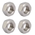 thumbnail image 1 of Unique Bargains 4Pcs M8 x 1.25mm Pitch Metric Thread 201 Stainless Steel Left Hand Hex Nuts, 1 of 3