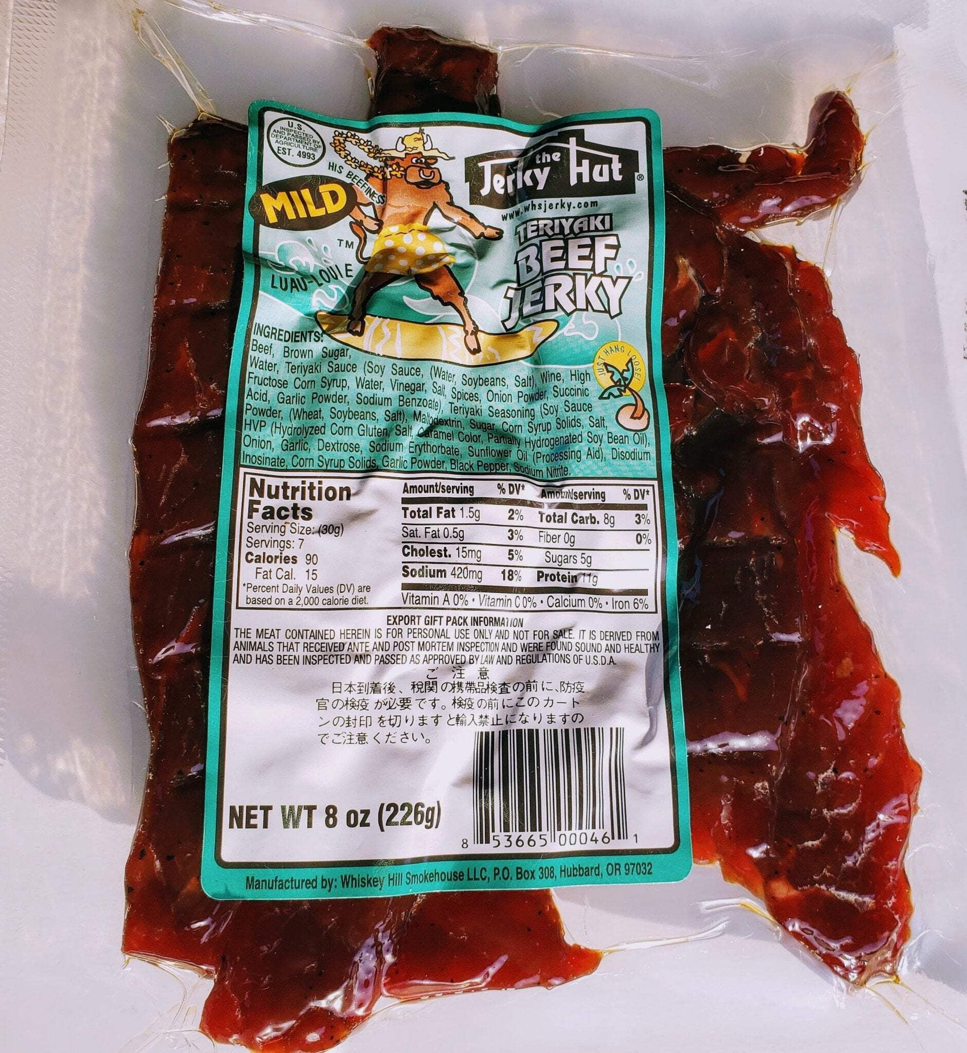 The Jerky Hut | Mild Teriyaki (Luau-Louie) -- (8 oz)