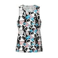 thumbnail image 4 of Fotbe Panda Cute Hearts Pattern Men's Quick Dry Workout Tank Top Gym Muscle Tee Fitness Bodybuilding Sleeveless T Shirt Breathable Workout Shirt-, 4 of 9