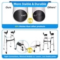 thumbnail image 2 of Andador plegable de pie con reposabrazos - Andador de aluminio de altura ajustable con bolsa pequeña, andador estándar para personas mayores, andador de plataforma con soporte para brazos, andador ver, 2 of 5
