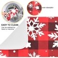 thumbnail image 2 of Snowflakes Christmas Checkered Plaid Dish Drying Mat for Kitchen Counter Absorbent Microfiber Drying Pad, Medium 16x18 in, 2 of 7