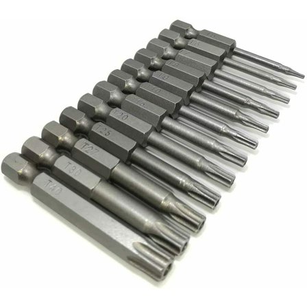 12pc Torx Bit Set Quick Change connect impact driver drill Security Tamper Proof