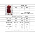 thumbnail image 7 of AURA Women Off Shoulder Beach Midi Dress High Waist Wine Red, A Line Split Knit 1XL-3XL, 7 of 7