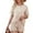 Beige, variant on gbyLJF Summer Set for Women 2 Piece Solid Color Knit Casual Set Short Sleeve Crewneck Tops and Shorts Spring Outfits Pajama Sets