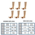 thumbnail image 2 of 3 Pairs Unisex Compression Socks Sports Fitness Running Football Basketball Breathable Elastic Socks skin color L/XL, 2 of 10