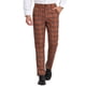 thumbnail image 1 of Pantalones de vestir a cuadros Lars Amadeus formales Cafe Blanco S, 1 of 6