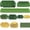 72pcs Green &Gold, variant on 50 Pieces 10 Kinds Artificial Palm Leaves Golden Tropical Leaves with Stems Jungle Leaves Decorations for Hawaiian Luau Party Beach Baby Shower Wedding Birthday